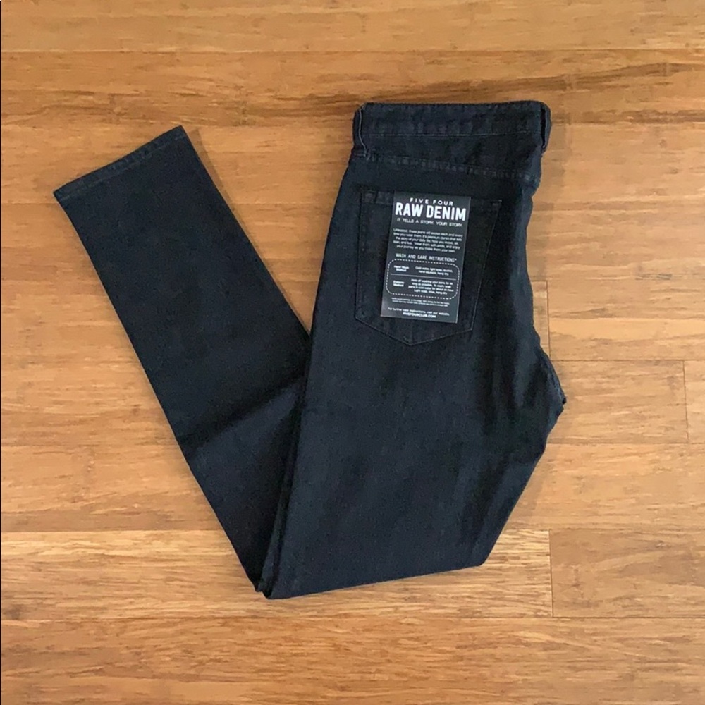 Straight leg five four black jeans